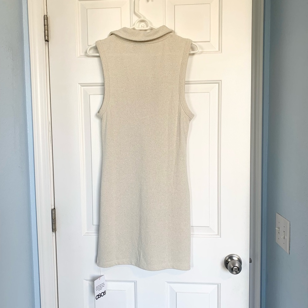 ASOS Cream Sleeveless Mini Dress - Picture 4 of 5
